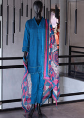 SNSC Embroidered Cotton 3 Piece Stitched Suit - SNSC24FE SOL299