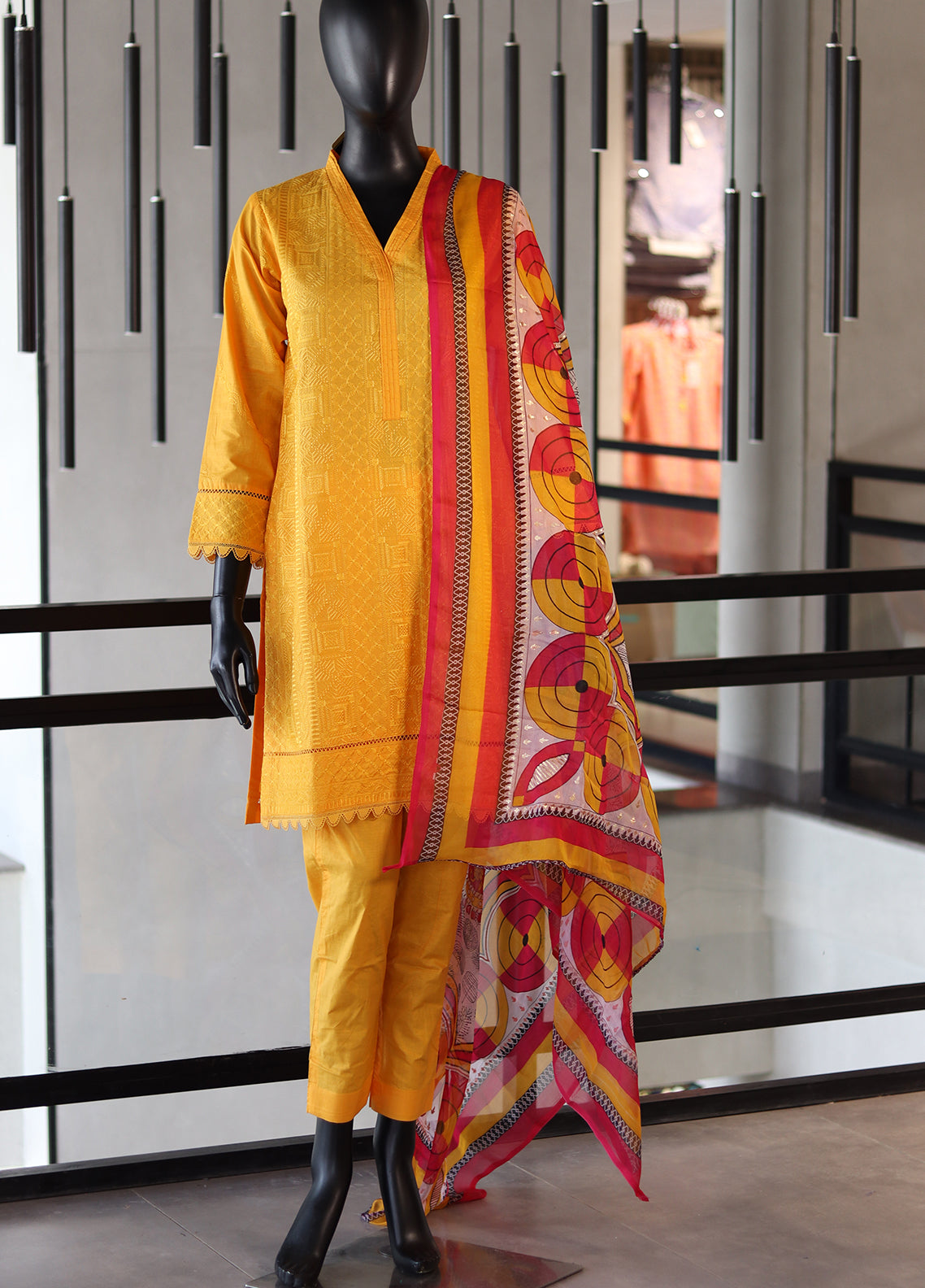 SNSC Embroidered Cotton 3 Piece Stitched Suit - SNSC24FE SOL299 SNSC Embroidered Cotton 3 Piece Stitched Suit - SNSC24FE SOL299