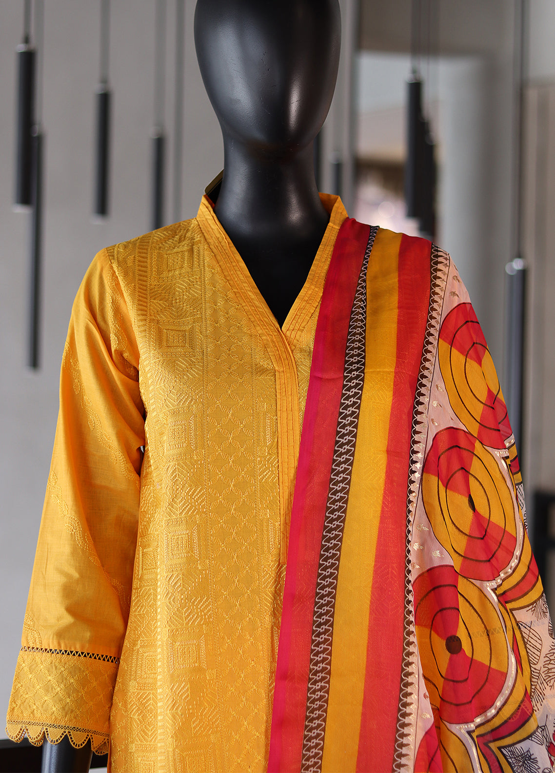 SNSC Embroidered Cotton 3 Piece Stitched Suit - SNSC24FE SOL299 SNSC Embroidered Cotton 3 Piece Stitched Suit - SNSC24FE SOL299