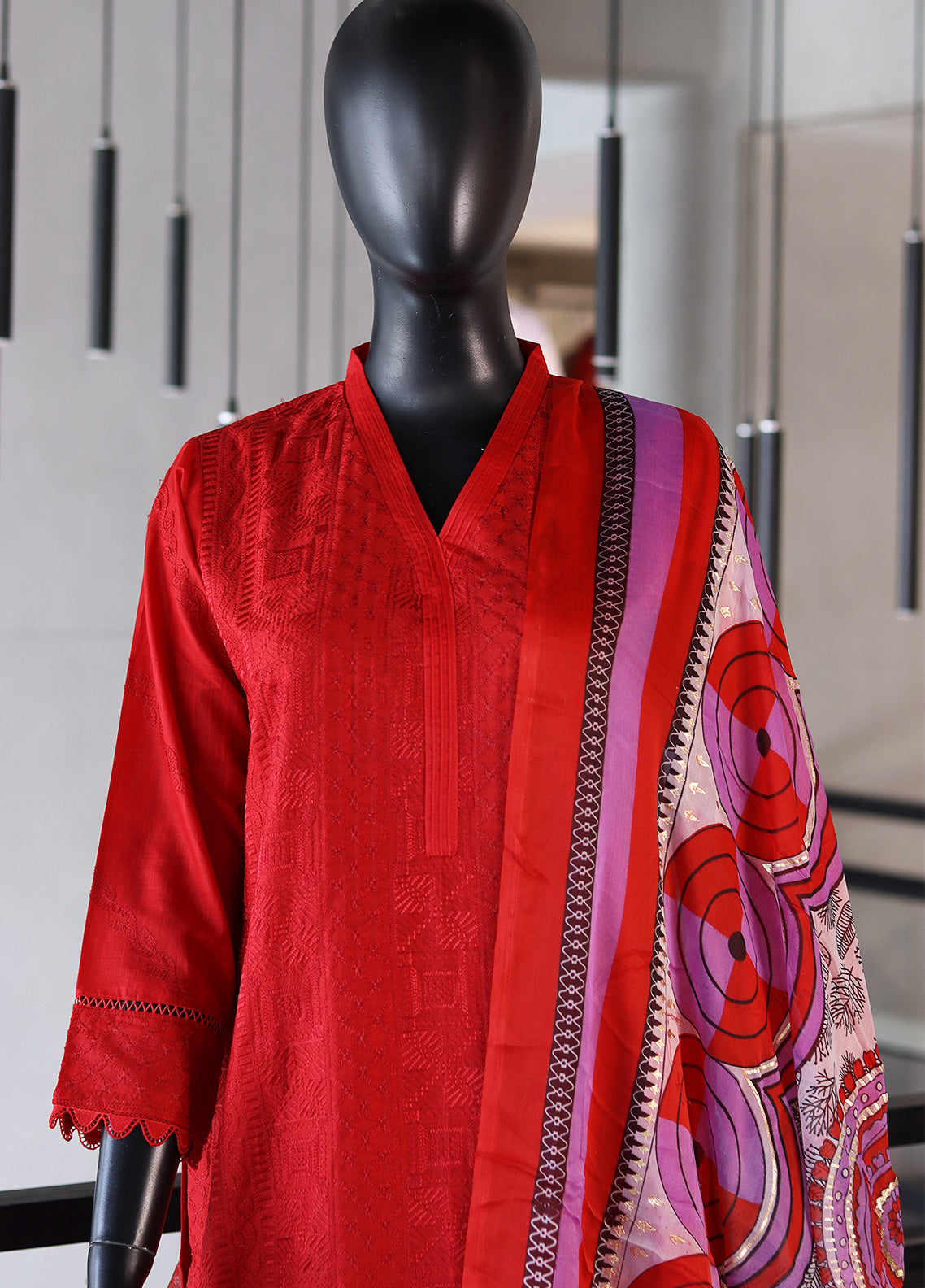 SNSC Embroidered Cotton 3 Piece Stitched Suit - SNSC24FE SOL299 SNSC Embroidered Cotton 3 Piece Stitched Suit - SNSC24FE SOL299