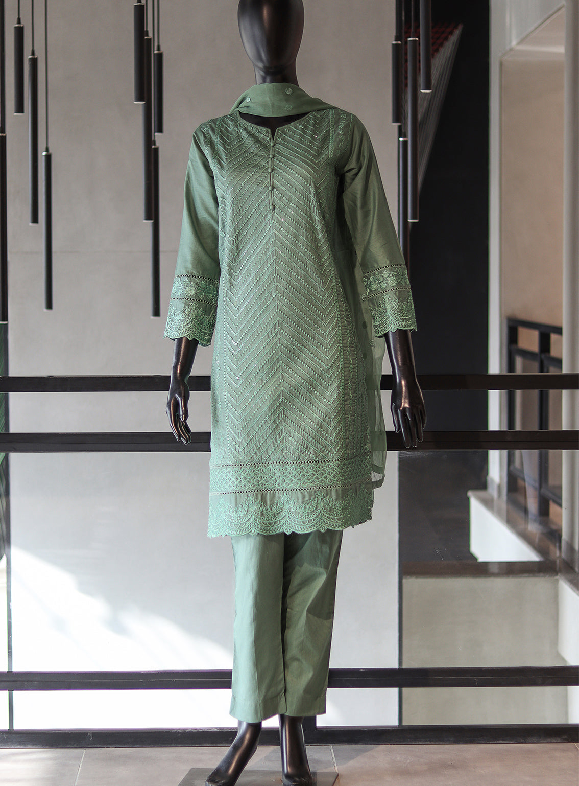 SNSC Embroidered Cotton Stitched 3 Piece Suit - SNSC24FE D-C615 SNSC Embroidered Cotton Stitched 3 Piece Suit - SNSC24FE D-C615