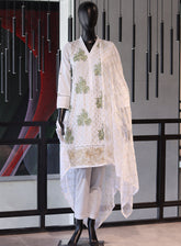 SNSC Embroidered Cotton Stitched 3 Piece Suit - SNSC24FE FR-227 AGRY