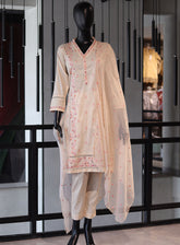 SNSC Embroidered Cotton Stitched 3 Piece Suit - SNSC24FE FR-227 BG
