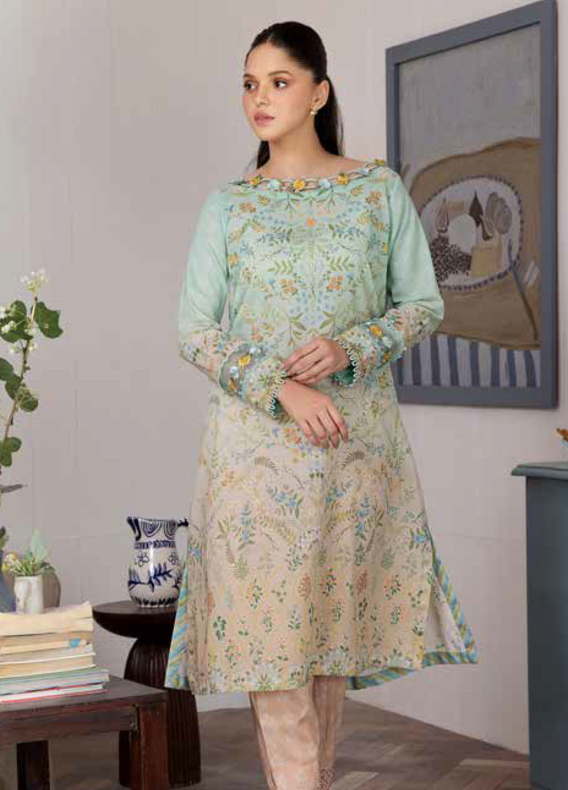 Sobia Nazir Basic Embroidered Lawn 2 Piece Unstitched Suit SN24B 2B Sobia Nazir Basic Embroidered Lawn 2 Piece Unstitched Suit SN24B 2B
