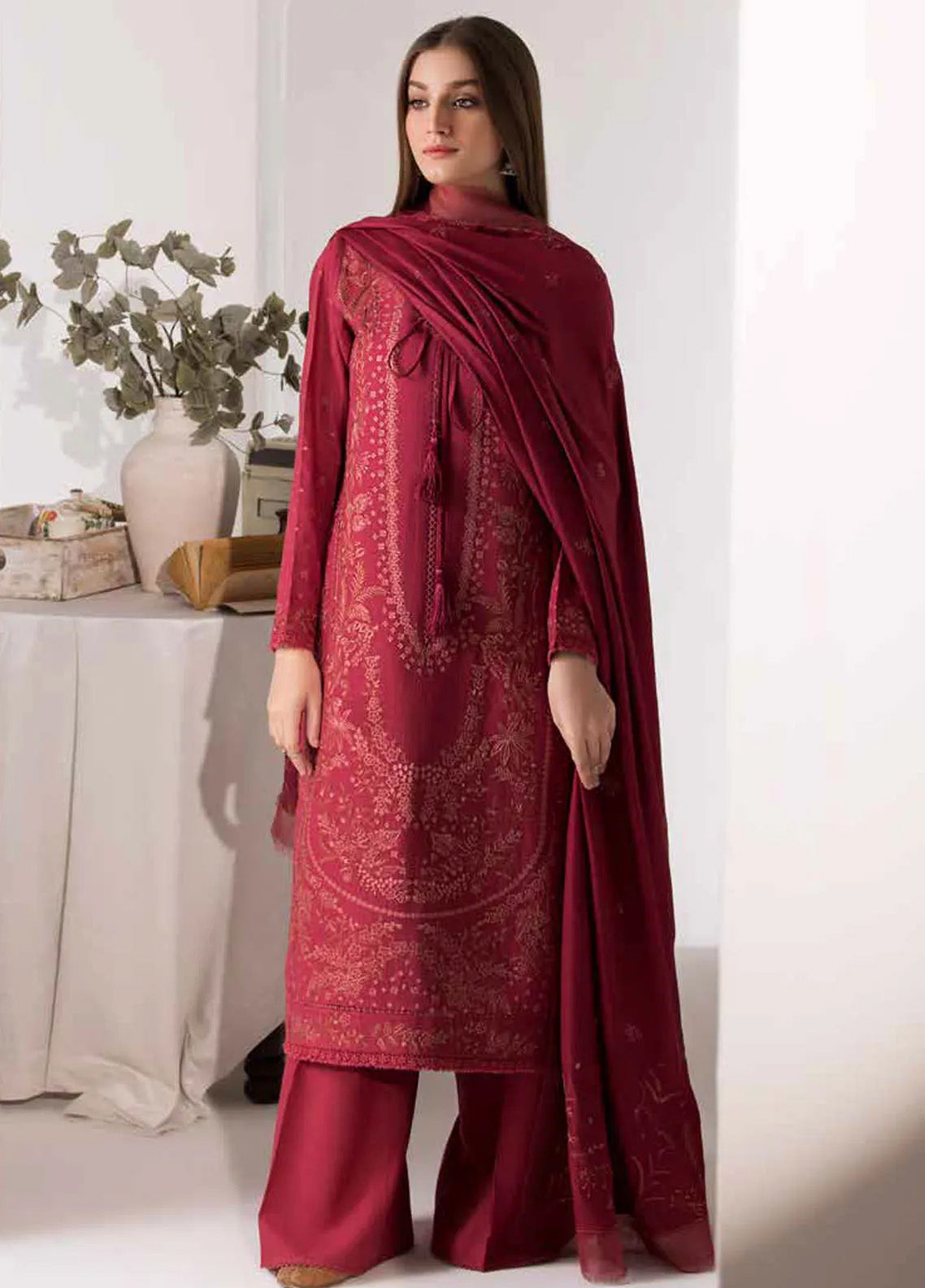 Sobia Nazir Winter Shawl Embroidered Khaddar 3 Piece Unstitched Suit SN24WS D-06 A Sobia Nazir Winter Shawl Embroidered Khaddar 3 Piece Unstitched Suit SN24WS D-06 A