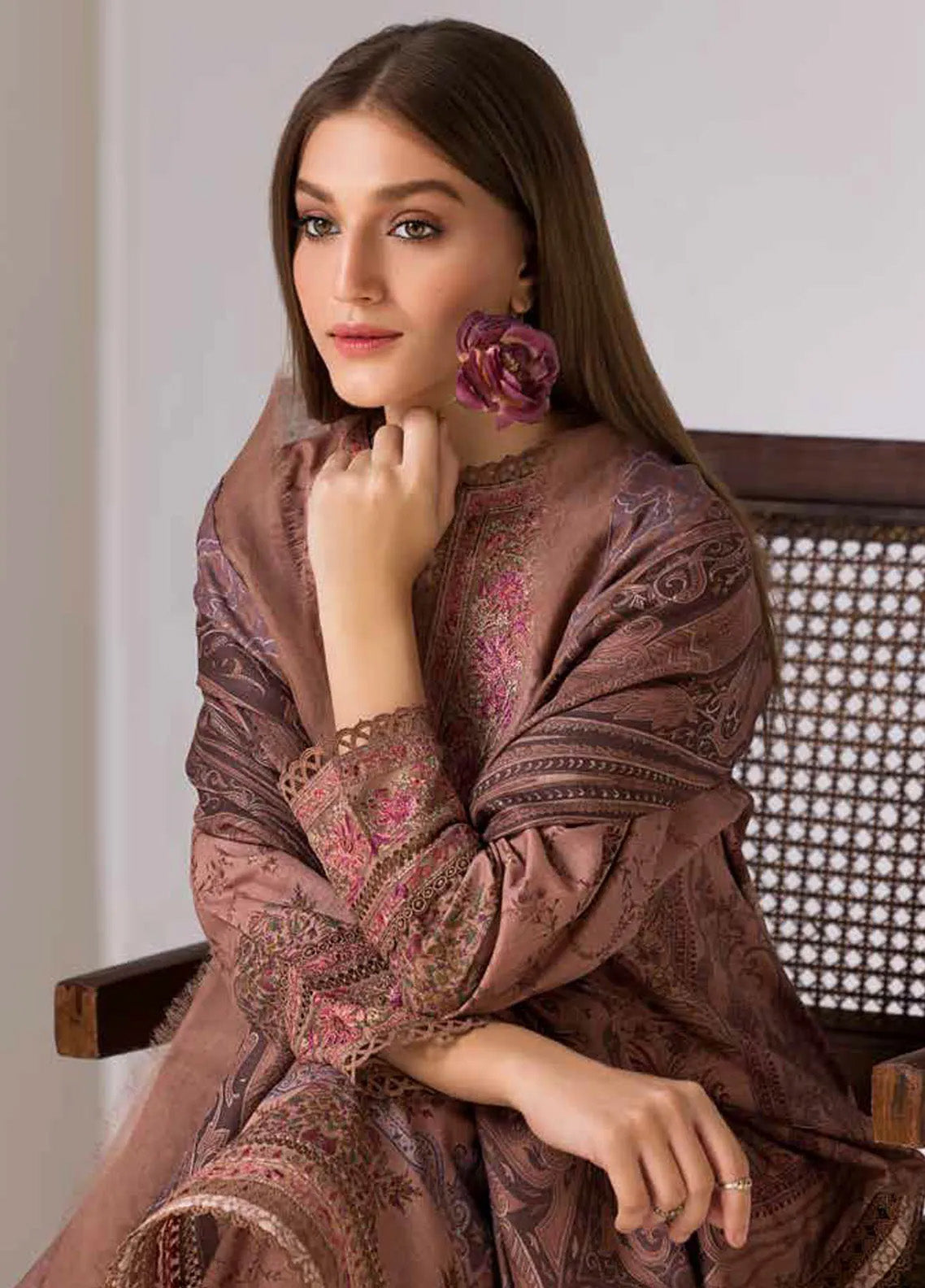Sobia Nazir Winter Shawl Embroidered Khaddar 3 Piece Unstitched Suit SN24WS D-07 A Sobia Nazir Winter Shawl Embroidered Khaddar 3 Piece Unstitched Suit SN24WS D-07 A