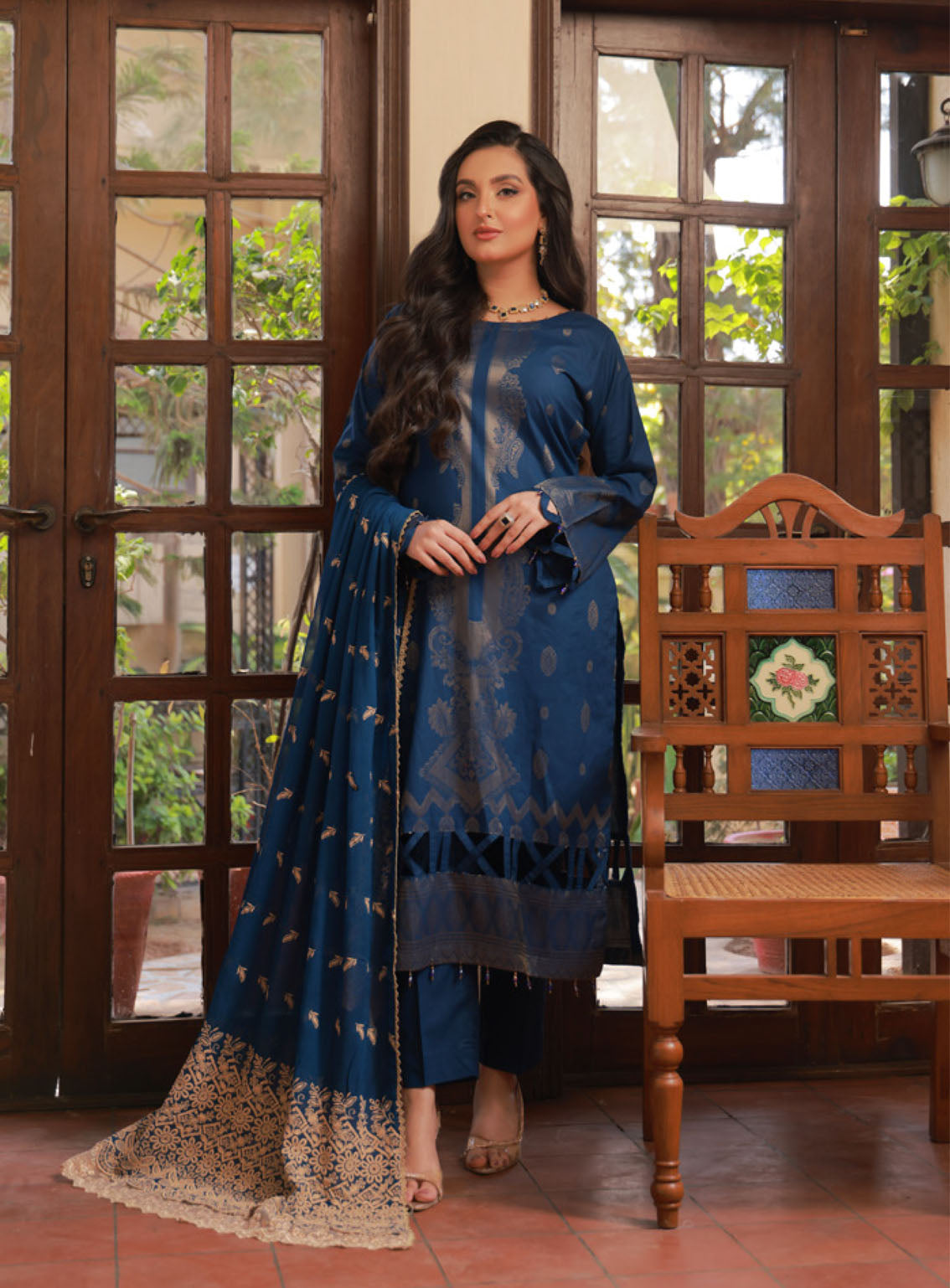 Soifia By Schick Broshia Banarsi Lawn 3 Piece Unstitched Suit SDH24SBBL-04 Soifia By Schick Broshia Banarsi Lawn 3 Piece Unstitched Suit SDH24SBBL-04