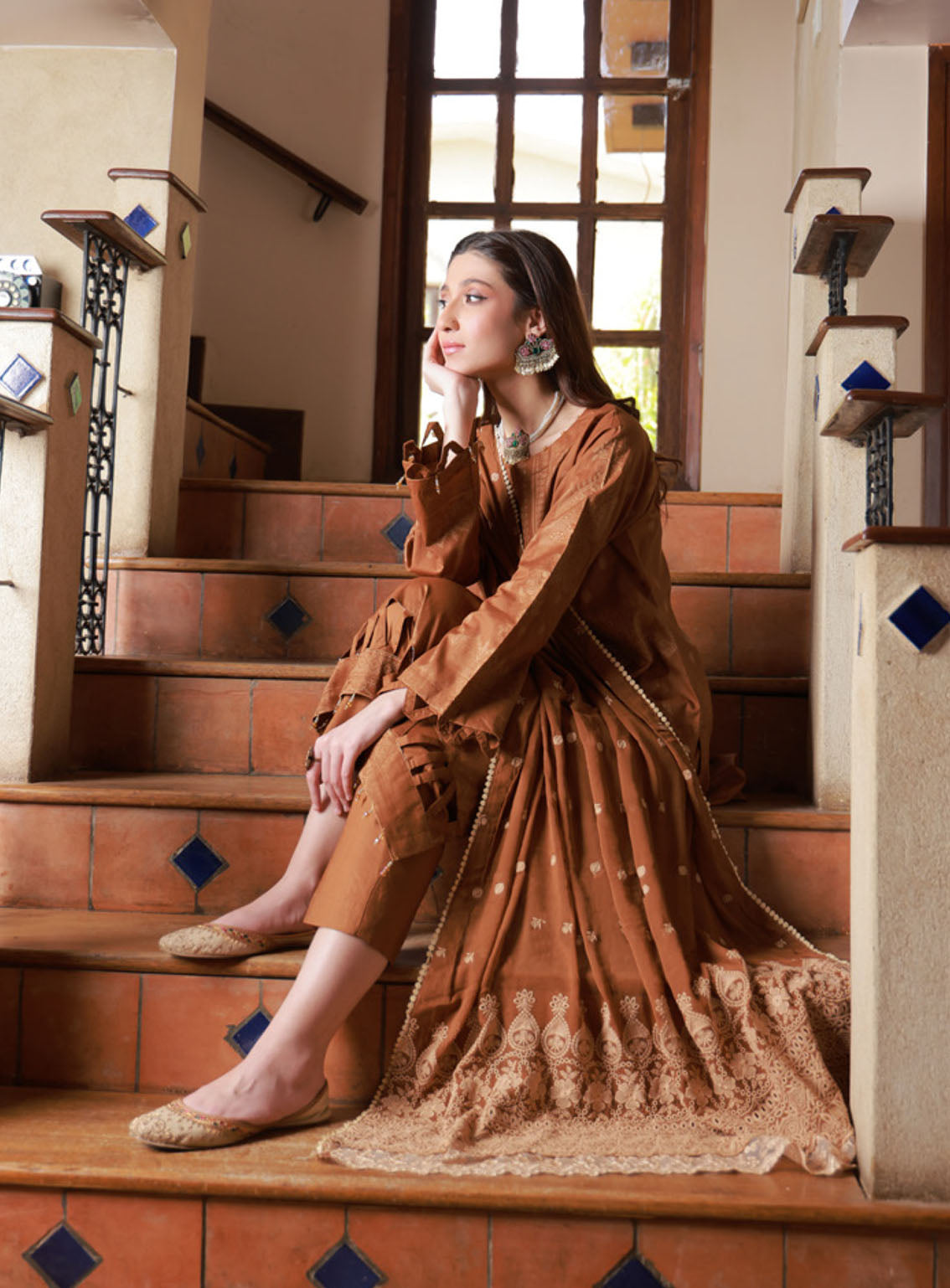 Soifia By Schick Broshia Banarsi Lawn 3 Piece Unstitched Suit SDH24SBBL-07 Soifia By Schick Broshia Banarsi Lawn 3 Piece Unstitched Suit SDH24SBBL-07