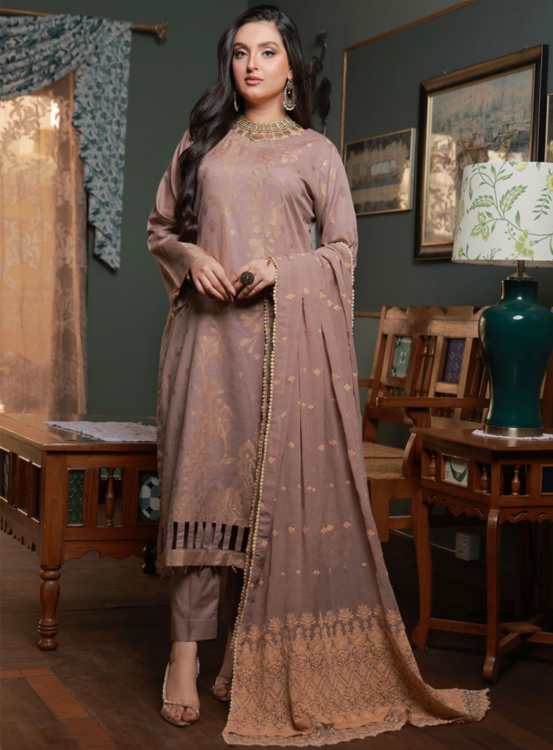 Soifia By Schick Broshia Banarsi Lawn 3 Piece Unstitched Suit SDH24SBBL-09 Soifia By Schick Broshia Banarsi Lawn 3 Piece Unstitched Suit SDH24SBBL-09