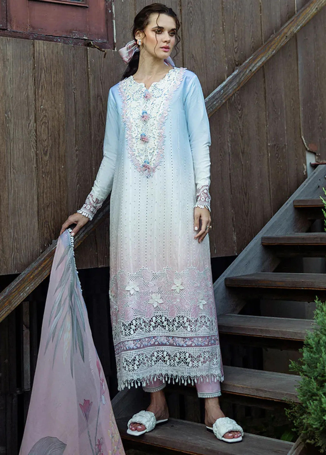 Solace Ombre By Mushq Chikankari 3 Piece Unstitched Suit MQ25SO D-08 PUREZZA Solace Ombre By Mushq Chikankari 3 Piece Unstitched Suit MQ25SO D-08 PUREZZA