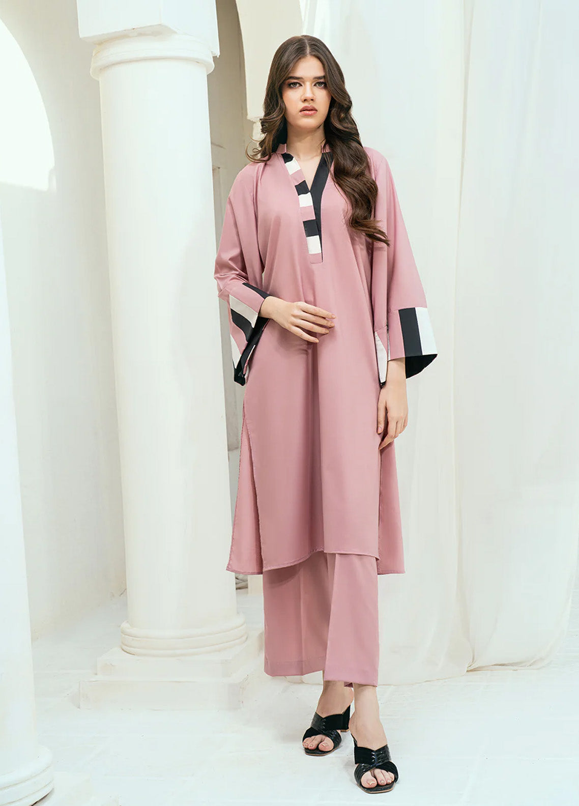 Solid Co-Ords By Rangeen Wash & Wear 2 Piece Stitched Suit RN25SCO D-CARNATION Solid Co-Ords By Rangeen Wash & Wear 2 Piece Stitched Suit RN25SCO D-CARNATION