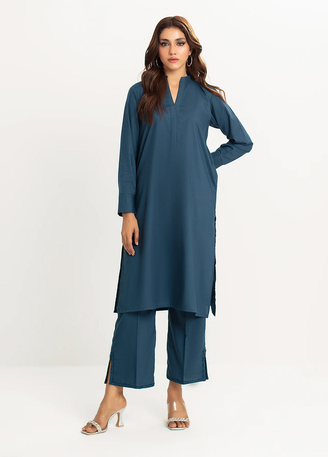 Solid Co-Ords By Rangeen Wash & Wear 2 Piece Stitched Suit RN25SCO D-IMPRESSIVE Solid Co-Ords By Rangeen Wash & Wear 2 Piece Stitched Suit RN25SCO D-IMPRESSIVE