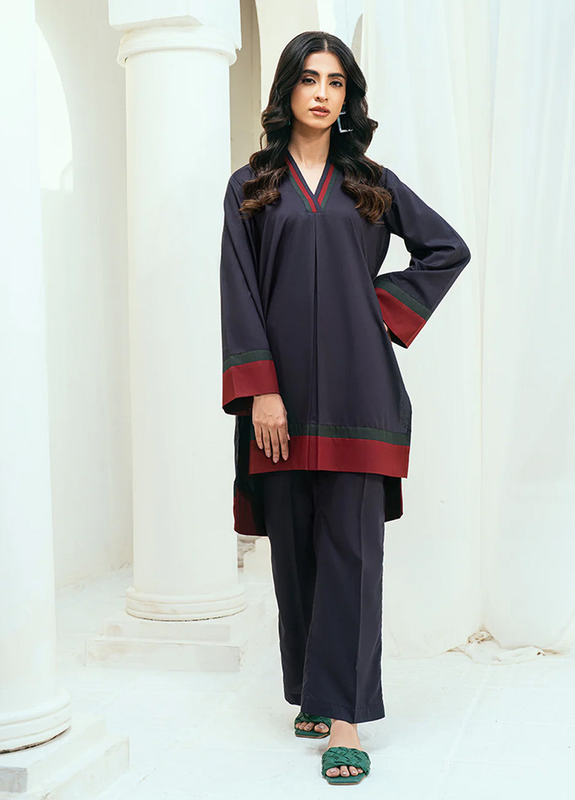 Solid Co-Ords By Rangeen Wash & Wear 2 Piece Stitched Suit RN25SCO D-MULBERRY Solid Co-Ords By Rangeen Wash & Wear 2 Piece Stitched Suit RN25SCO D-MULBERRY