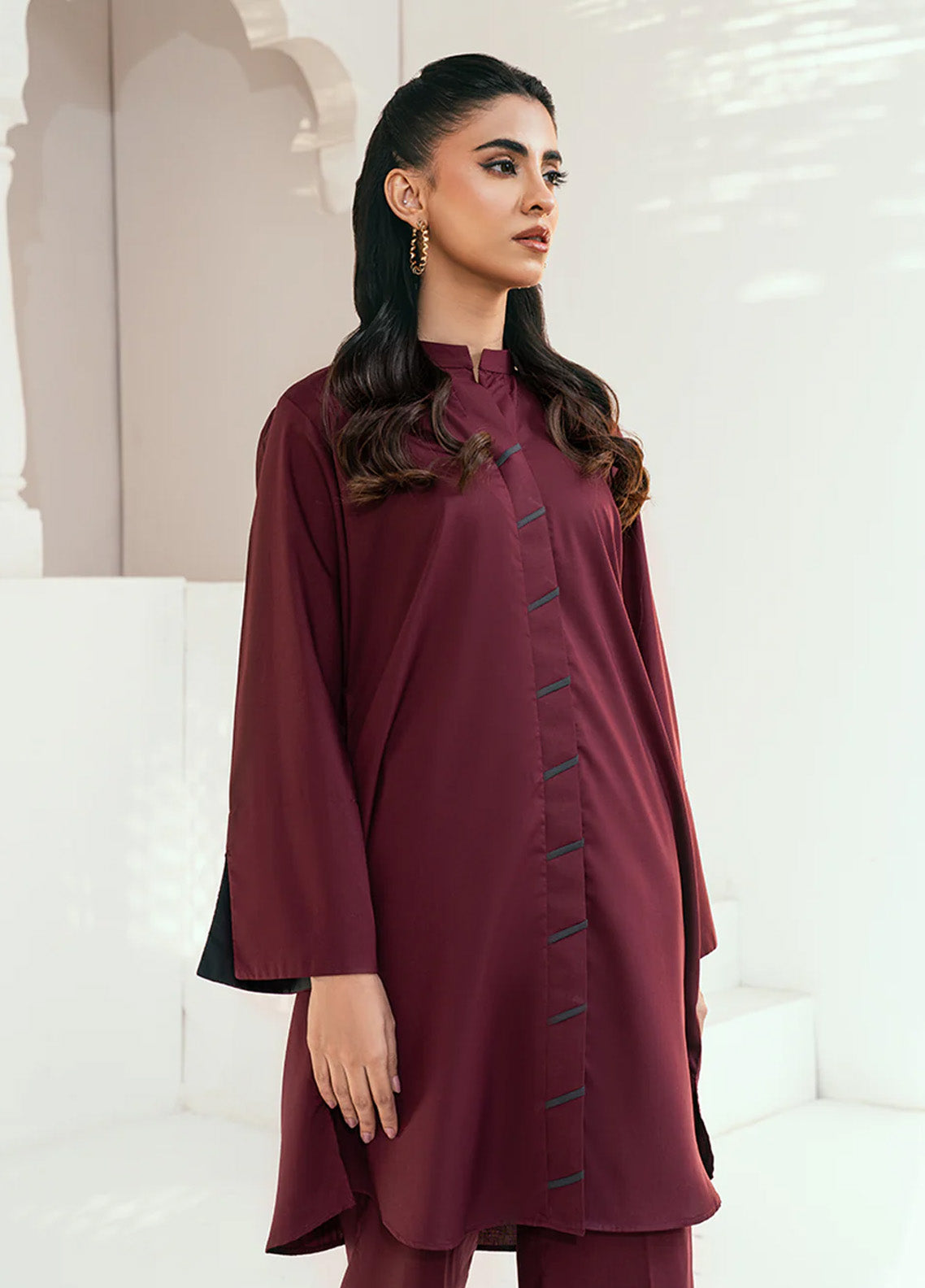 Solid Co-Ords By Rangeen Wash & Wear 2 Piece Stitched Suit RN25SCO D-RASPBERRY Solid Co-Ords By Rangeen Wash & Wear 2 Piece Stitched Suit RN25SCO D-RASPBERRY