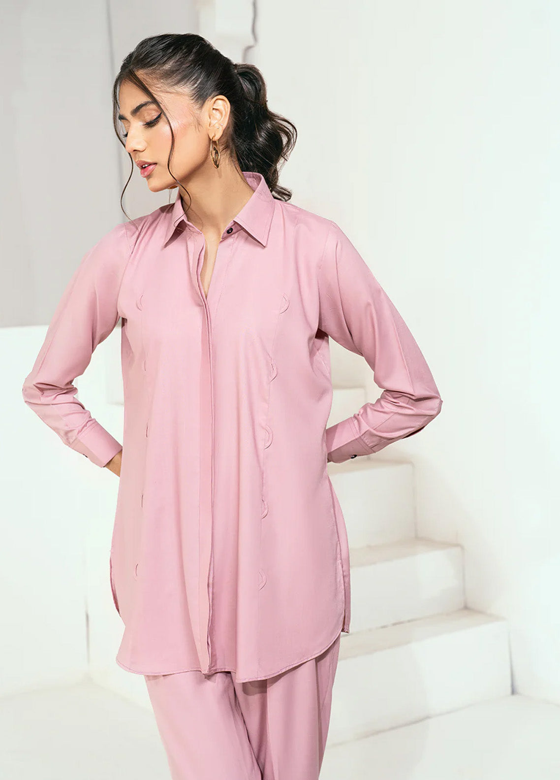 Solid Co-Ords By Rangeen Wash & Wear 2 Piece Stitched Suit RN25SCO D-ROSABELLA Solid Co-Ords By Rangeen Wash & Wear 2 Piece Stitched Suit RN25SCO D-ROSABELLA
