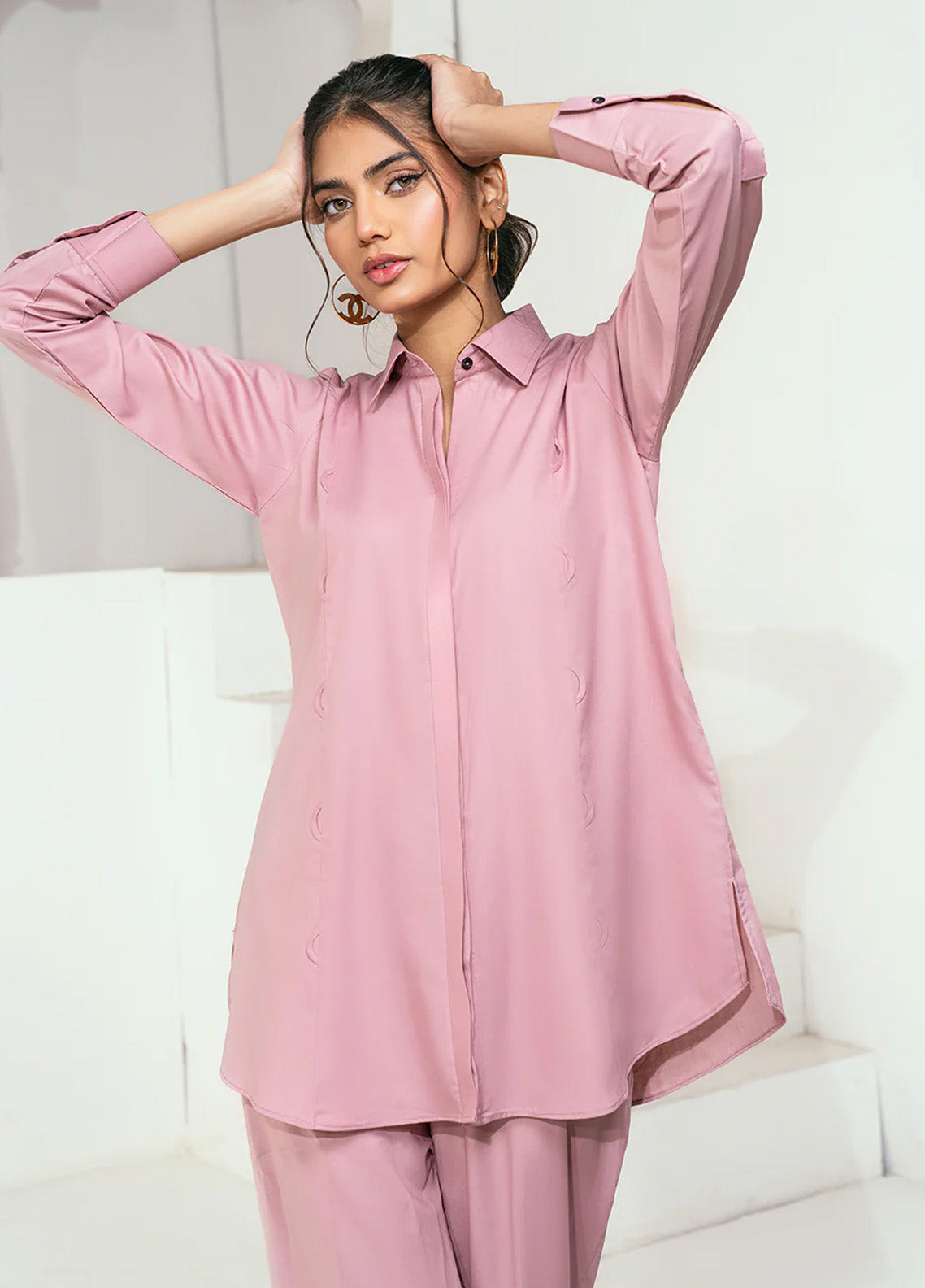 Solid Co-Ords By Rangeen Wash & Wear 2 Piece Stitched Suit RN25SCO D-ROSABELLA Solid Co-Ords By Rangeen Wash & Wear 2 Piece Stitched Suit RN25SCO D-ROSABELLA