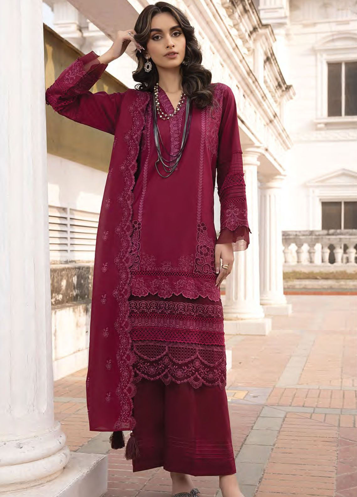 Spring By LSM Lakhany Embroidered Lawn 3 Piece Unstitched Suit LSM24S LG-SK-0080 Spring By LSM Lakhany Embroidered Lawn 3 Piece Unstitched Suit LSM24S LG-SK-0080