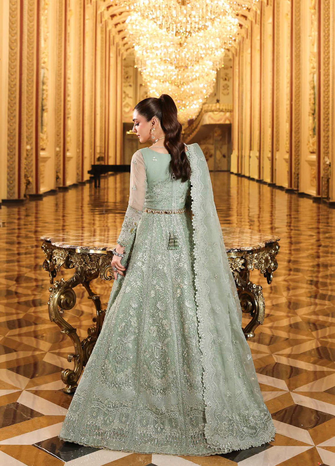 Stardom By Elaf Formal Embroidered Handwork Organza 3 Piece Unstitched Suit EF25S D-ESH-03 LIME LIGHT Stardom By Elaf Formal Embroidered Handwork Organza 3 Piece Unstitched Suit EF25S D-ESH-03 LIME LIGHT