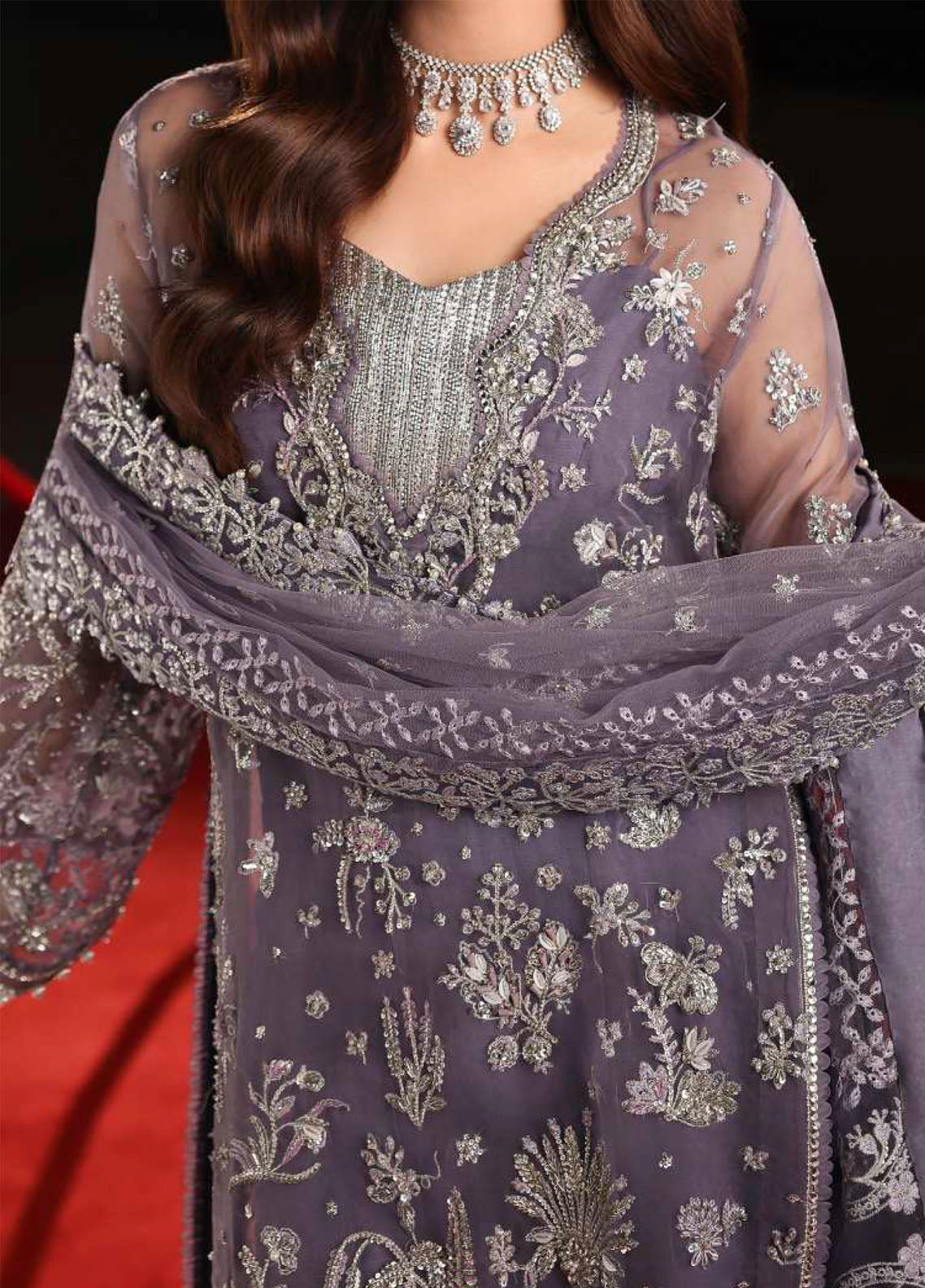 Stardom By Elaf Formal Embroidered Handwork Organza 3 Piece Unstitched Suit EF25S D-ESH-04 MUSE Stardom By Elaf Formal Embroidered Handwork Organza 3 Piece Unstitched Suit EF25S D-ESH-04 MUSE