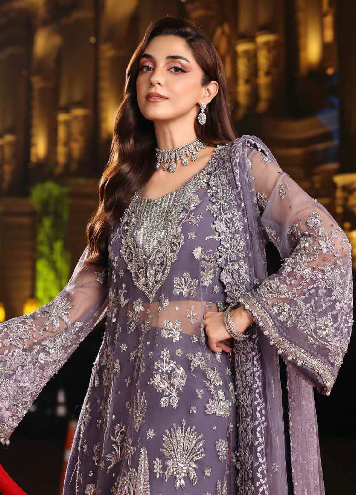 Stardom By Elaf Formal Embroidered Handwork Organza 3 Piece Unstitched Suit EF25S D-ESH-04 MUSE Stardom By Elaf Formal Embroidered Handwork Organza 3 Piece Unstitched Suit EF25S D-ESH-04 MUSE