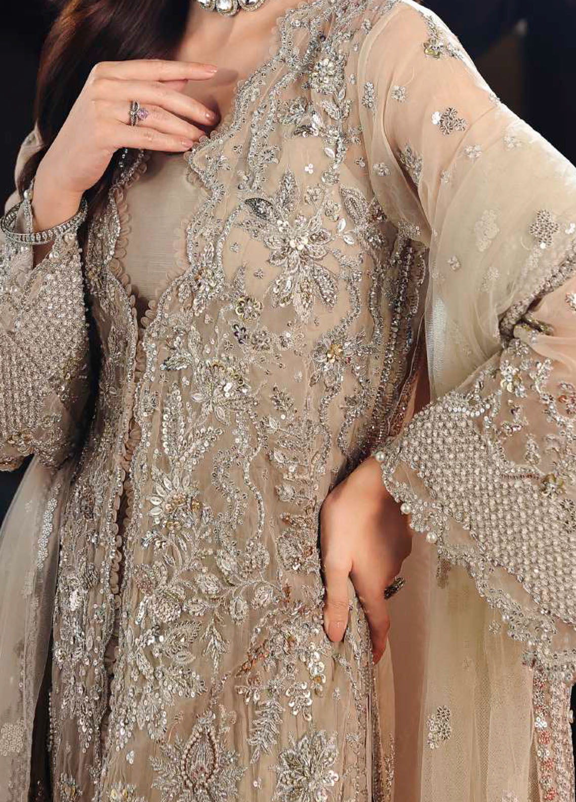 Stardom By Elaf Formal Embroidered Handwork Organza 3 Piece Unstitched Suit EF25S D-ESH-08 STARDUST Stardom By Elaf Formal Embroidered Handwork Organza 3 Piece Unstitched Suit EF25S D-ESH-08 STARDUST