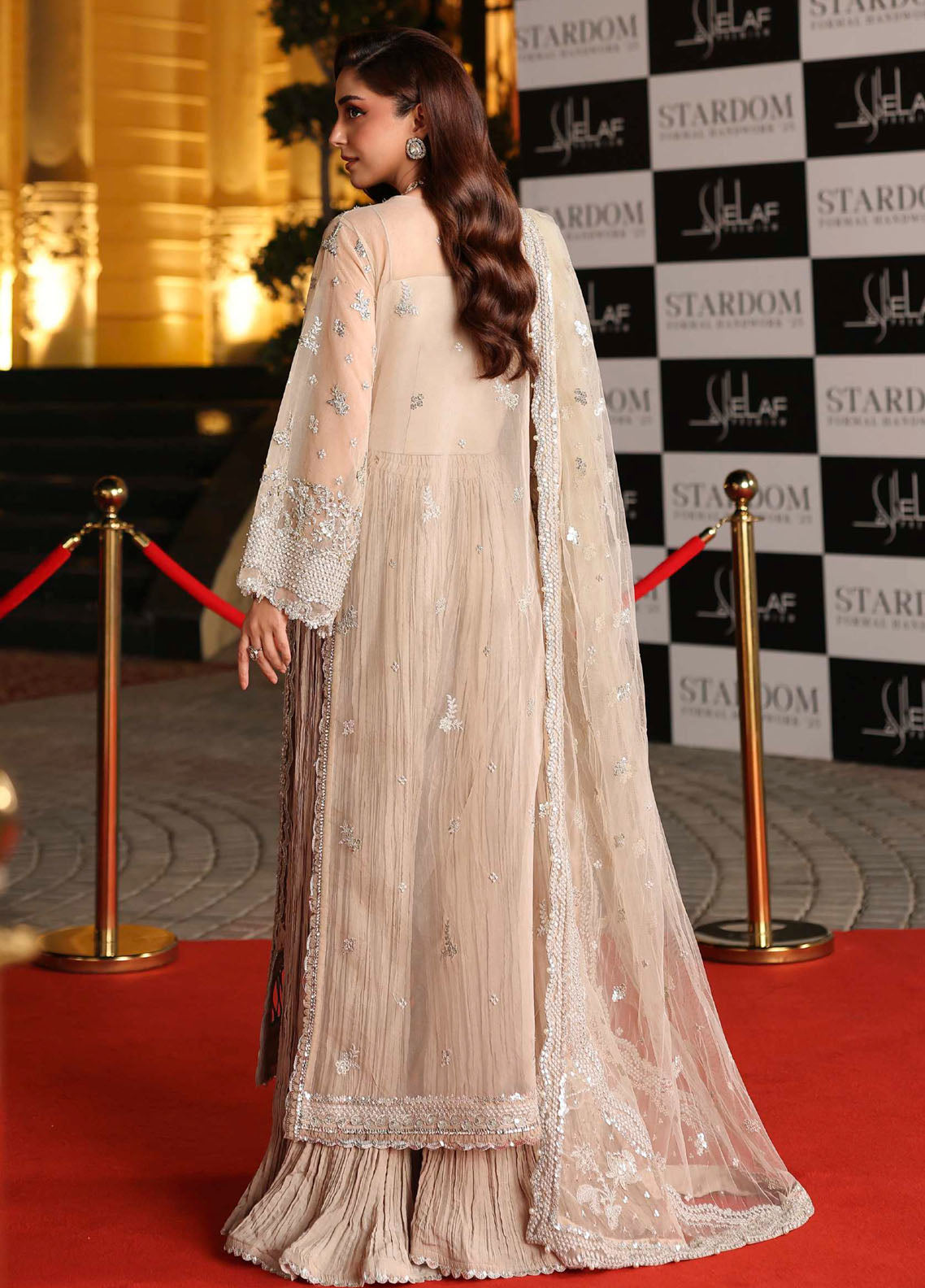 Stardom By Elaf Formal Embroidered Handwork Organza 3 Piece Unstitched Suit EF25S D-ESH-08 STARDUST Stardom By Elaf Formal Embroidered Handwork Organza 3 Piece Unstitched Suit EF25S D-ESH-08 STARDUST