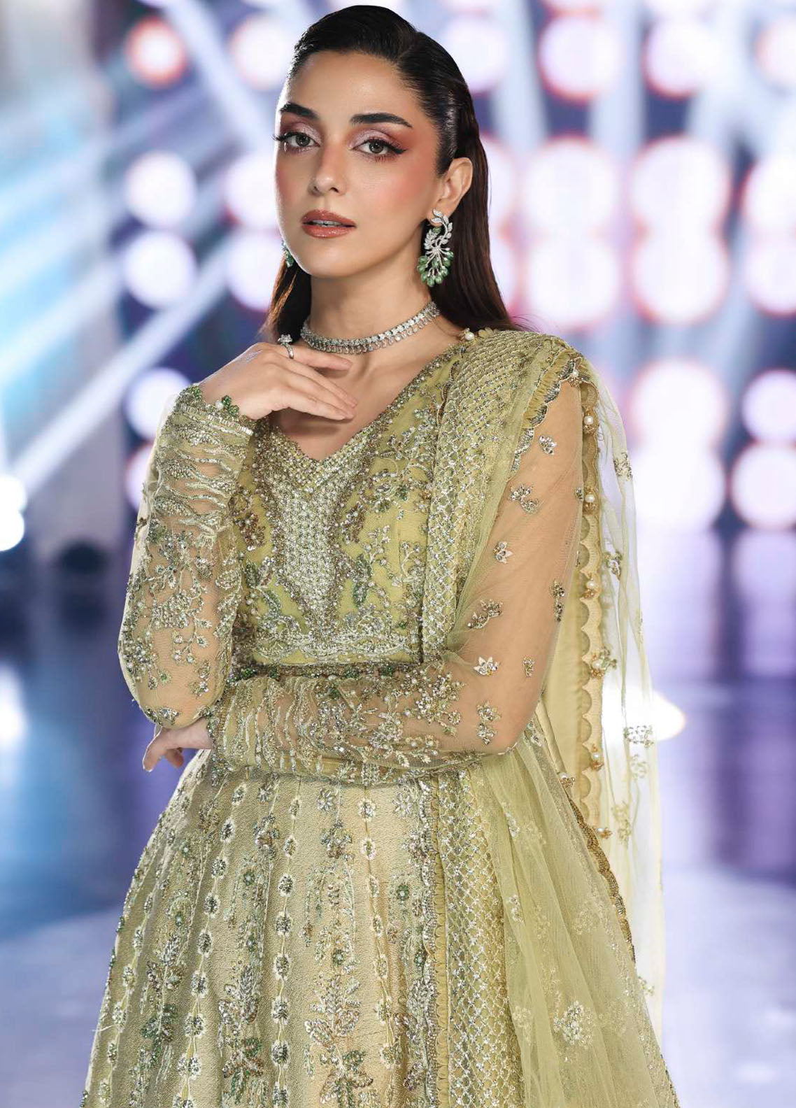 Stardom By Elaf Formal Embroidered Handwork Poly Net 3 Piece Unstitched Suit EF25S D-ESH-07 MINT MAJESTY Stardom By Elaf Formal Embroidered Handwork Poly Net 3 Piece Unstitched Suit EF25S D-ESH-07 MINT MAJESTY