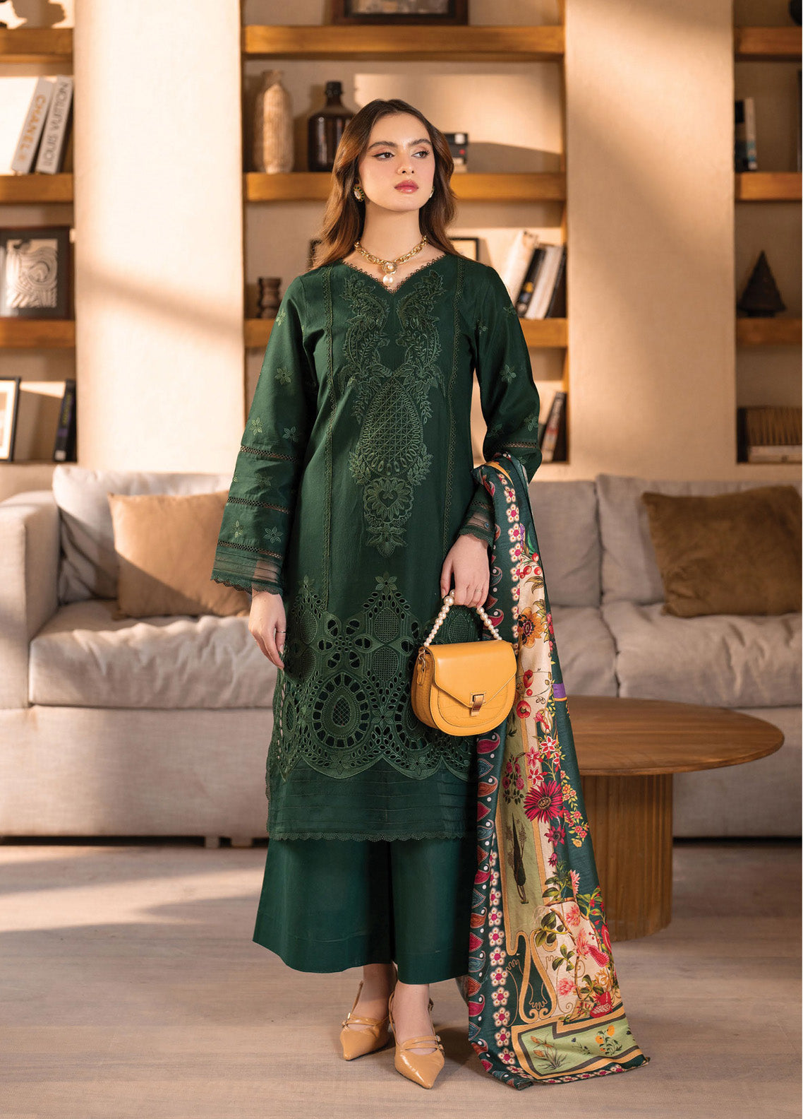 Stella By Mahnur Embroidered Lawn 3 Piece Unstitched Suit MN25S D-02A SYLVIE Stella By Mahnur Embroidered Lawn 3 Piece Unstitched Suit MN25S D-02A SYLVIE