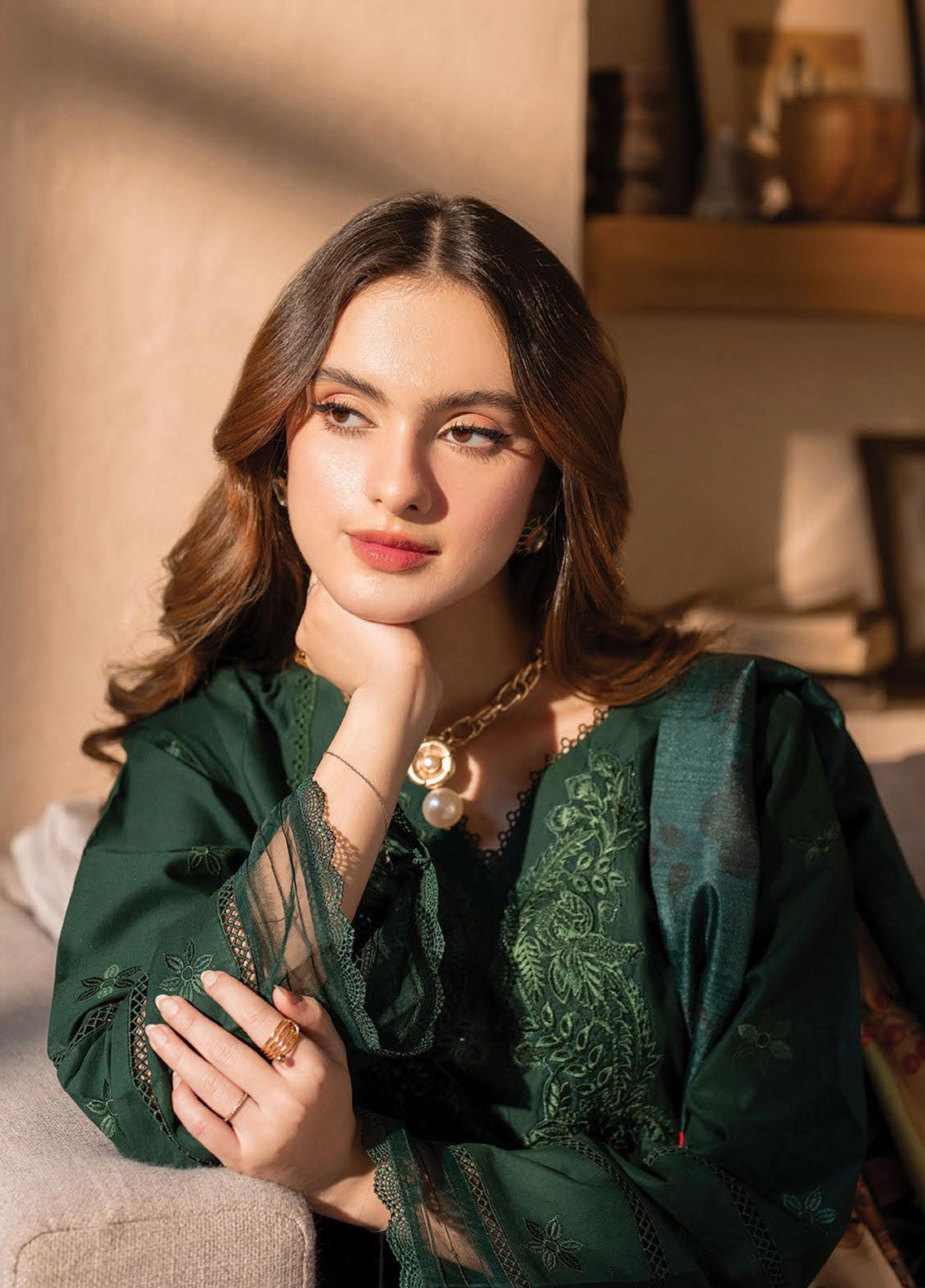 Stella By Mahnur Embroidered Lawn 3 Piece Unstitched Suit MN25S D-02A SYLVIE Stella By Mahnur Embroidered Lawn 3 Piece Unstitched Suit MN25S D-02A SYLVIE