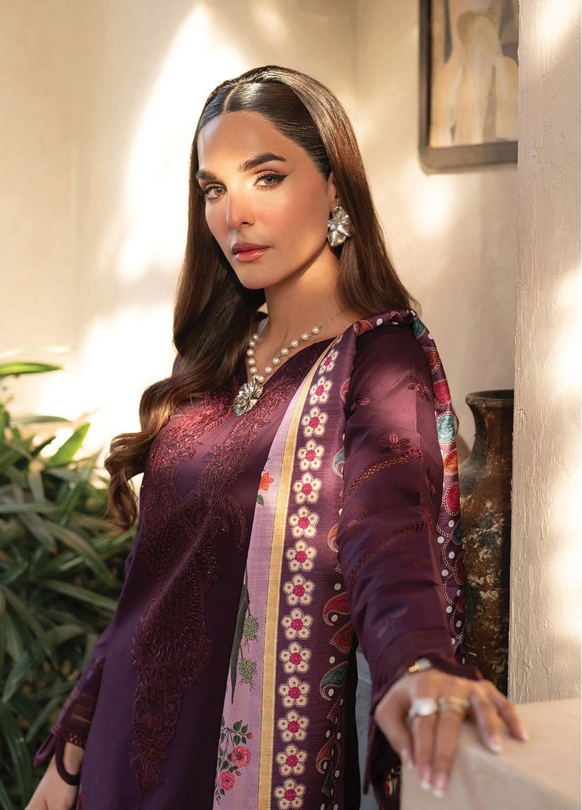 Stella By Mahnur Embroidered Lawn 3 Piece Unstitched Suit MN25S D-02B FIORA Stella By Mahnur Embroidered Lawn 3 Piece Unstitched Suit MN25S D-02B FIORA