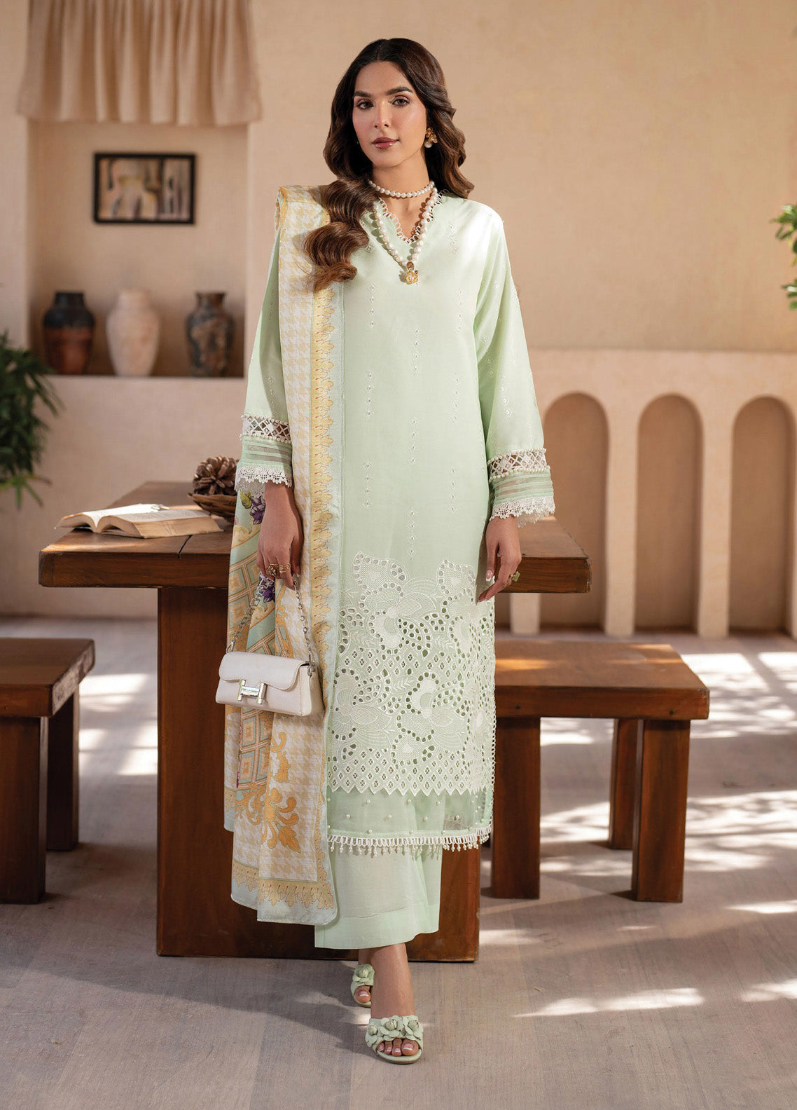 Stella By Mahnur Embroidered Lawn 3 Piece Unstitched Suit MN25S D-05B DELPHINE Stella By Mahnur Embroidered Lawn 3 Piece Unstitched Suit MN25S D-05B DELPHINE