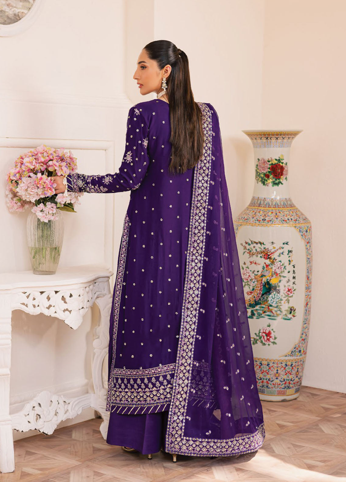Suave By Emaan Adeel Embroidered Chiffon 3 Piece Unstitched Suit EA25SLF D-CALAIS Suave By Emaan Adeel Embroidered Chiffon 3 Piece Unstitched Suit EA25SLF D-CALAIS