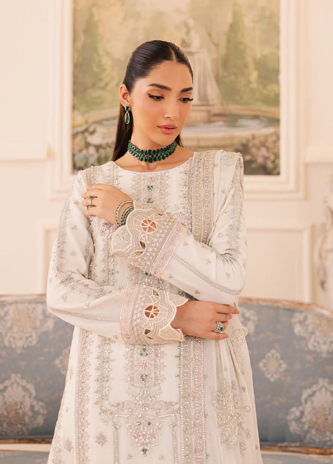Suave By Emaan Adeel Embroidered Chiffon 3 Piece Unstitched Suit EA25SLF D-EZELLE Suave By Emaan Adeel Embroidered Chiffon 3 Piece Unstitched Suit EA25SLF D-EZELLE