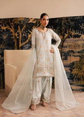 Suave By Emaan Adeel Embroidered Organza 3 Piece Unstitched Suit EA25SLF D-ELAIN