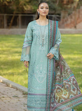 Subah-E-Roshan By Serene Premium Luxury Embroidered Lawn 3 Piece Unstitched Suit ASL-73 ZAIB