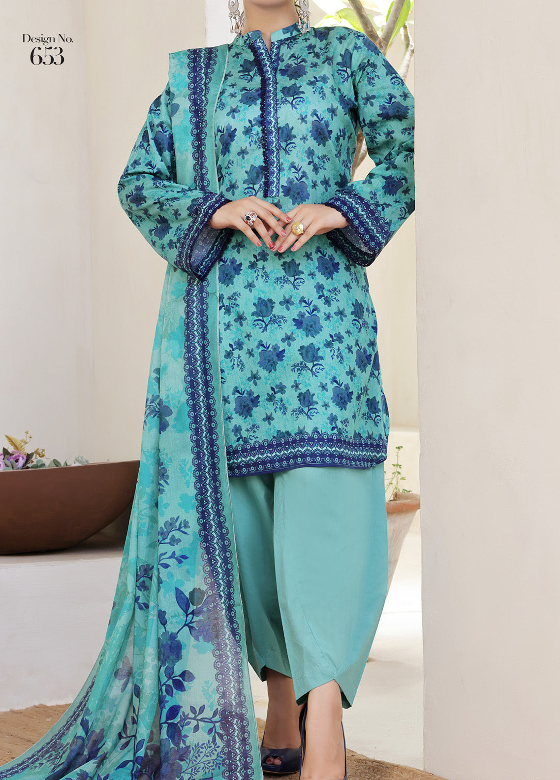 Sufina's By VS Textile Printed Lawn 3 Piece Unstitched Suit VS25PLV2 D-653 Sufina's By VS Textile Printed Lawn 3 Piece Unstitched Suit VS25PLV2 D-653