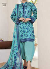 Sufina's By VS Textile Printed Lawn 3 Piece Unstitched Suit VS25PLV2 D-653