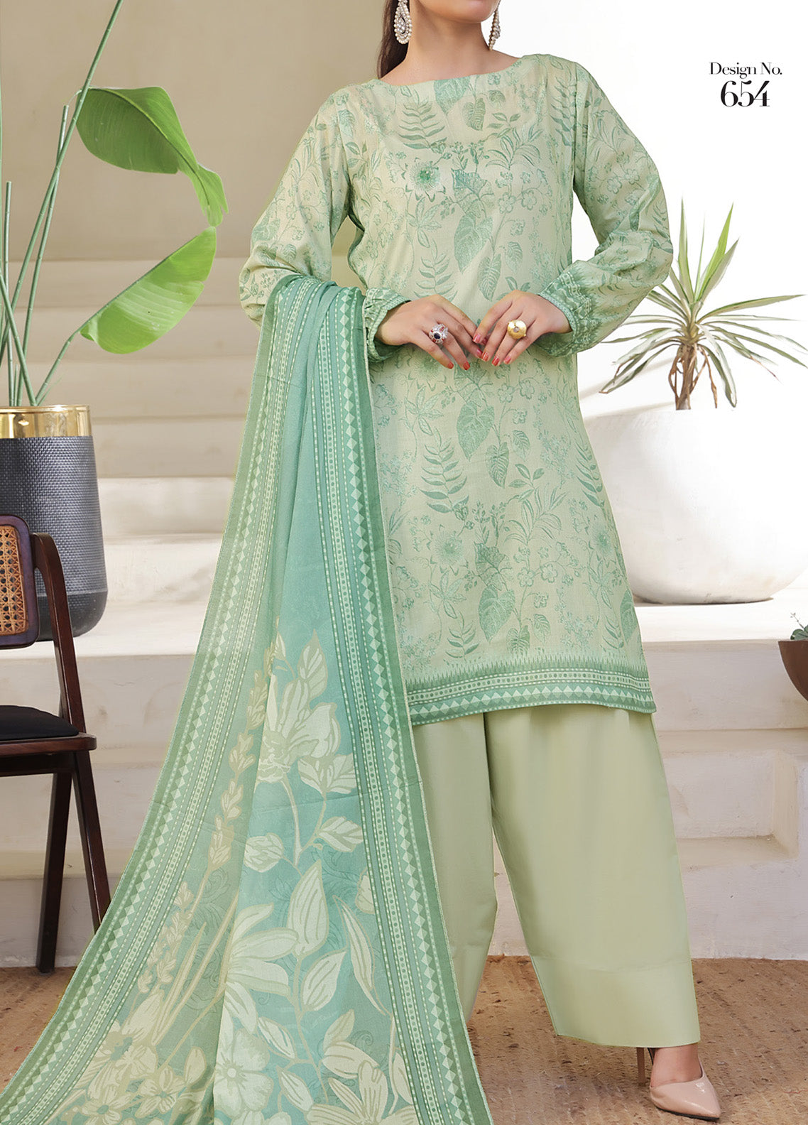 Sufina's By VS Textile Printed Lawn 3 Piece Unstitched Suit VS25PLV2 D-654 Sufina's By VS Textile Printed Lawn 3 Piece Unstitched Suit VS25PLV2 D-654