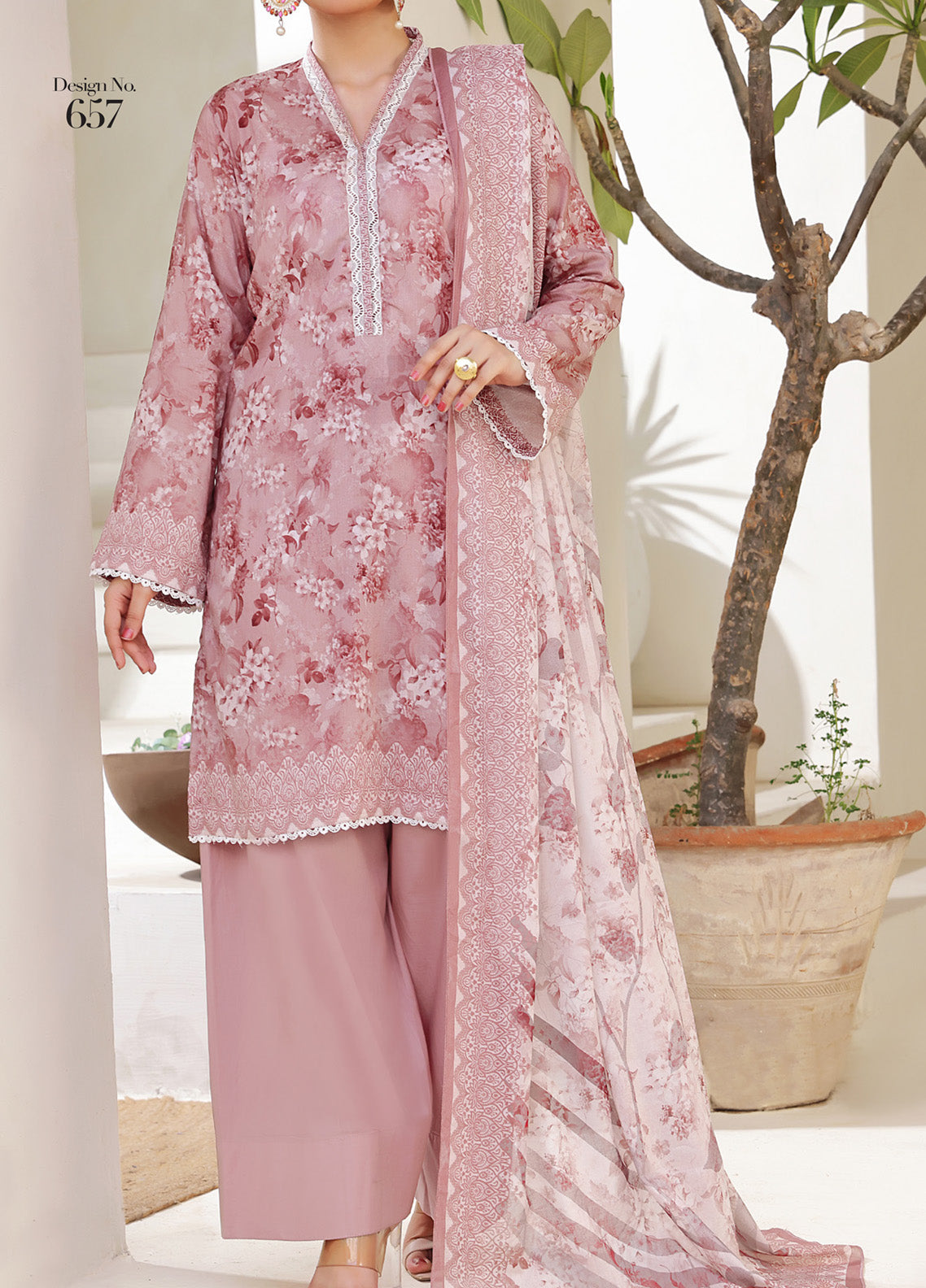 Sufina's By VS Textile Printed Lawn 3 Piece Unstitched Suit VS25PLV2 D-657 Sufina's By VS Textile Printed Lawn 3 Piece Unstitched Suit VS25PLV2 D-657