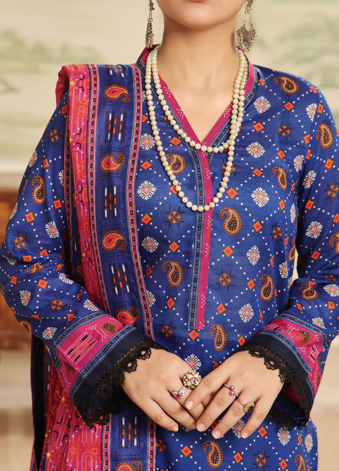 Sufina's By VS Textile Printed Lawn 3 Piece Unstitched Suit VS25SPL D-451 Sufina's By VS Textile Printed Lawn 3 Piece Unstitched Suit VS25SPL D-451