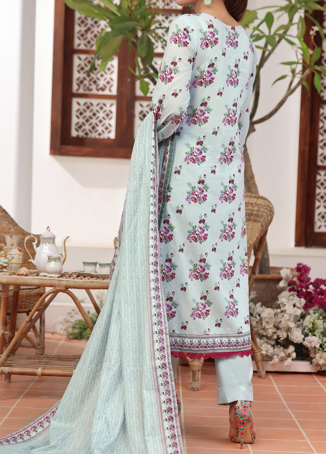 Sufina's By VS Textile Printed Lawn 3 Piece Unstitched Suit VS25SPL D-452 Sufina's By VS Textile Printed Lawn 3 Piece Unstitched Suit VS25SPL D-452