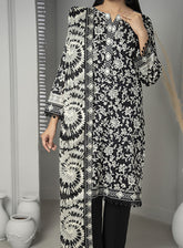 Sufinas By VS Textile Printed Lawn Black & White 3 Piece Unstitched Suit VS24S B&W D-511