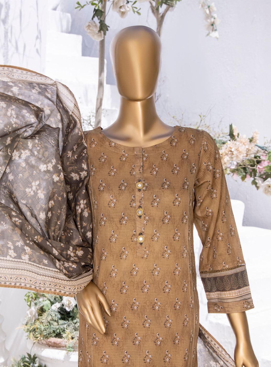 Summer Bloom By HZ Textile Digital Printed Lawn 3 Piece Stitched Suit - HZ24SB PNL-401 Summer Bloom By HZ Textile Digital Printed Lawn 3 Piece Stitched Suit - HZ24SB PNL-401