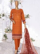 Summer Bloom By HZ Textile Digital Printed Lawn 3 Piece Stitched Suit - HZ24SB PNL-402