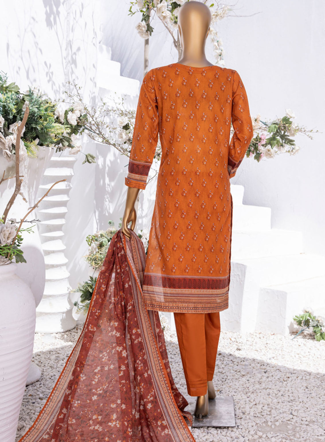 Summer Bloom By HZ Textile Digital Printed Lawn 3 Piece Stitched Suit - HZ24SB PNL-402 Summer Bloom By HZ Textile Digital Printed Lawn 3 Piece Stitched Suit - HZ24SB PNL-402