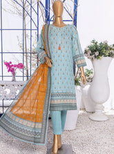 Summer Bloom By HZ Textile Digital Printed Lawn 3 Piece Stitched Suit - HZ24SB PNL-403