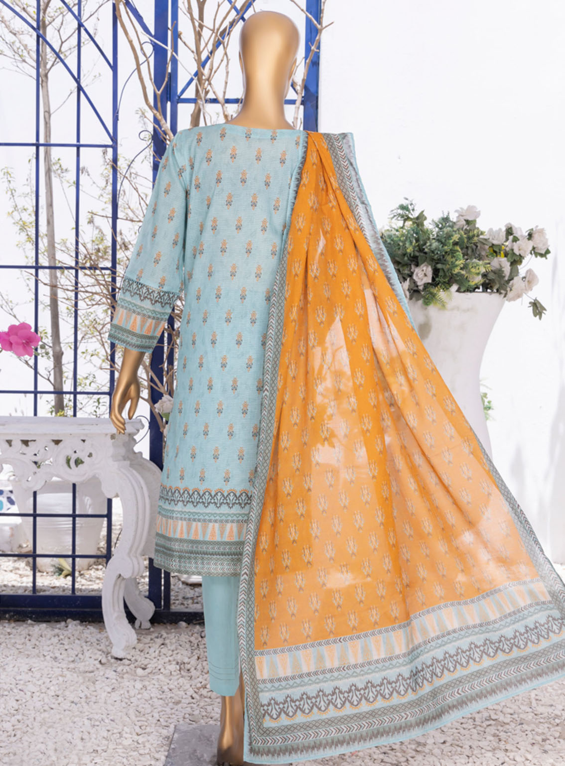 Summer Bloom By HZ Textile Digital Printed Lawn 3 Piece Stitched Suit - HZ24SB PNL-403 Summer Bloom By HZ Textile Digital Printed Lawn 3 Piece Stitched Suit - HZ24SB PNL-403