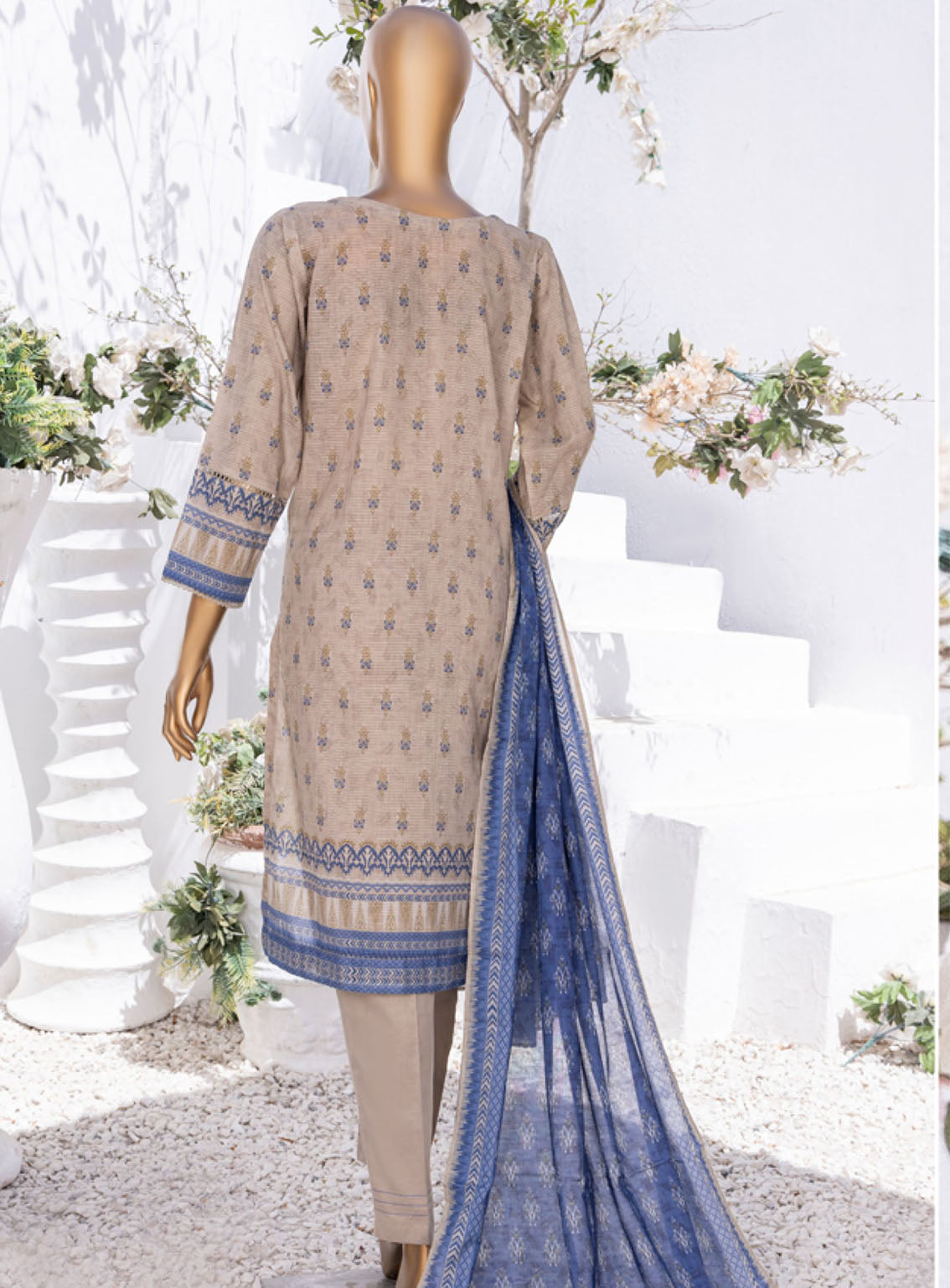 Summer Bloom By HZ Textile Digital Printed Lawn 3 Piece Stitched Suit - HZ24SB PNL-404 Summer Bloom By HZ Textile Digital Printed Lawn 3 Piece Stitched Suit - HZ24SB PNL-404