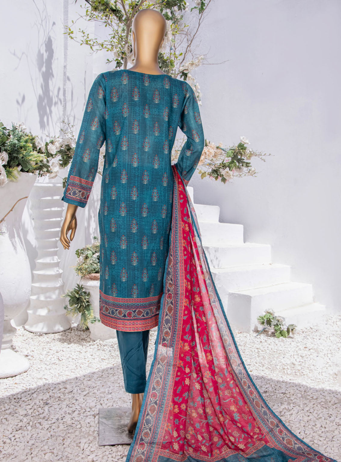 Summer Bloom By HZ Textile Digital Printed Lawn 3 Piece Stitched Suit - HZ24SB PNL-405 Summer Bloom By HZ Textile Digital Printed Lawn 3 Piece Stitched Suit - HZ24SB PNL-405