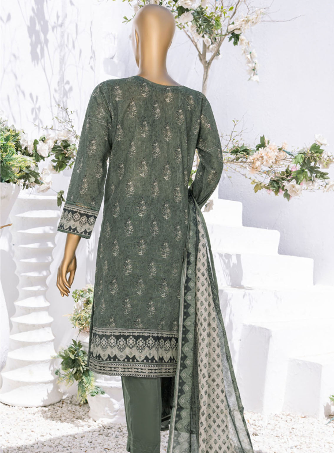 Summer Bloom By HZ Textile Digital Printed Lawn 3 Piece Stitched Suit - HZ24SB PNL-406 Summer Bloom By HZ Textile Digital Printed Lawn 3 Piece Stitched Suit - HZ24SB PNL-406